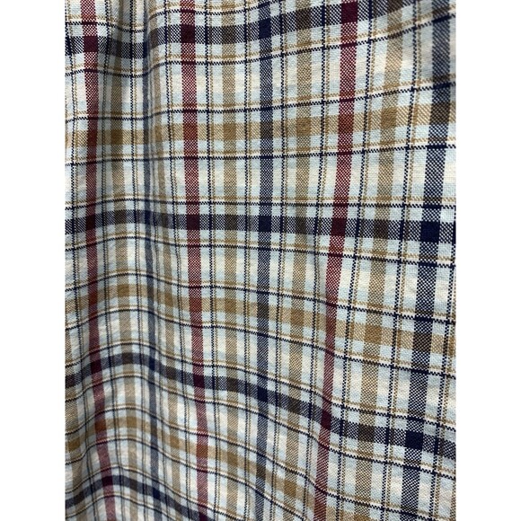 Nautica Button Down Shirt Men's Plaid 100% Cotton Long Sleeve Size XXL - Picture 11 of 15